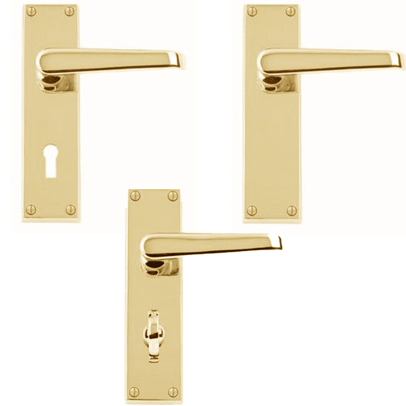 Jovian Victorian Door Handle On Backplate – Multiple Finishes