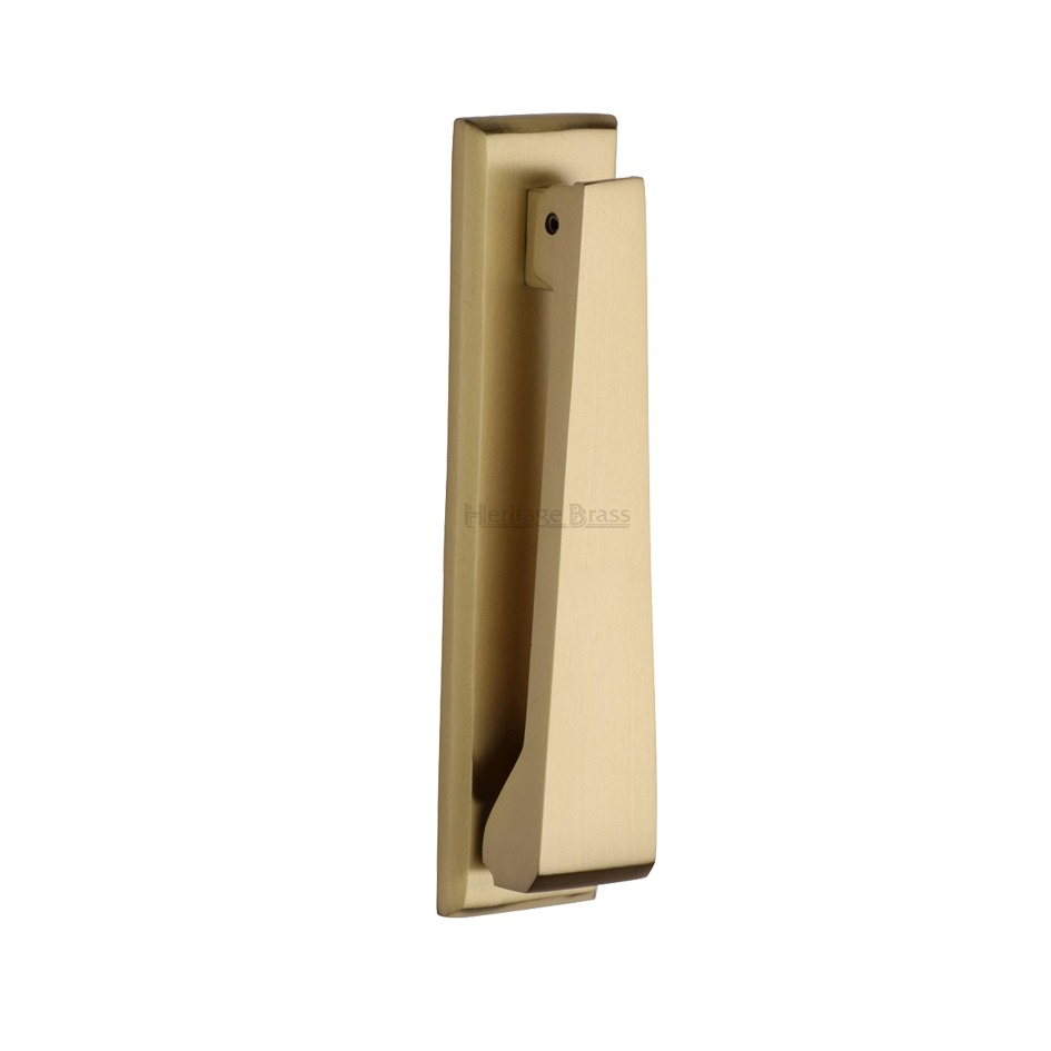 Heritage Brass Contemporary Slim Door Knocker, Satin Brass