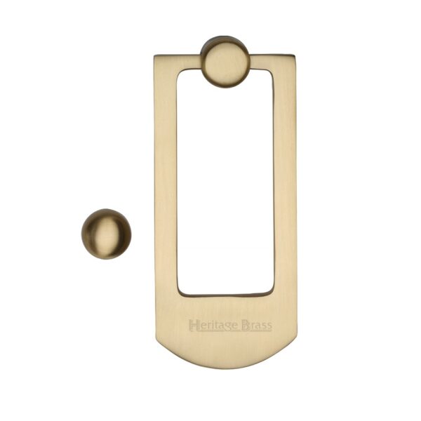 Heritage Brass Contemporary Door Knocker, Satin Brass