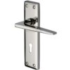 Heritage Brass Kendal Door Handles On Backplate, Polished Nickel (Sold In Pairs)