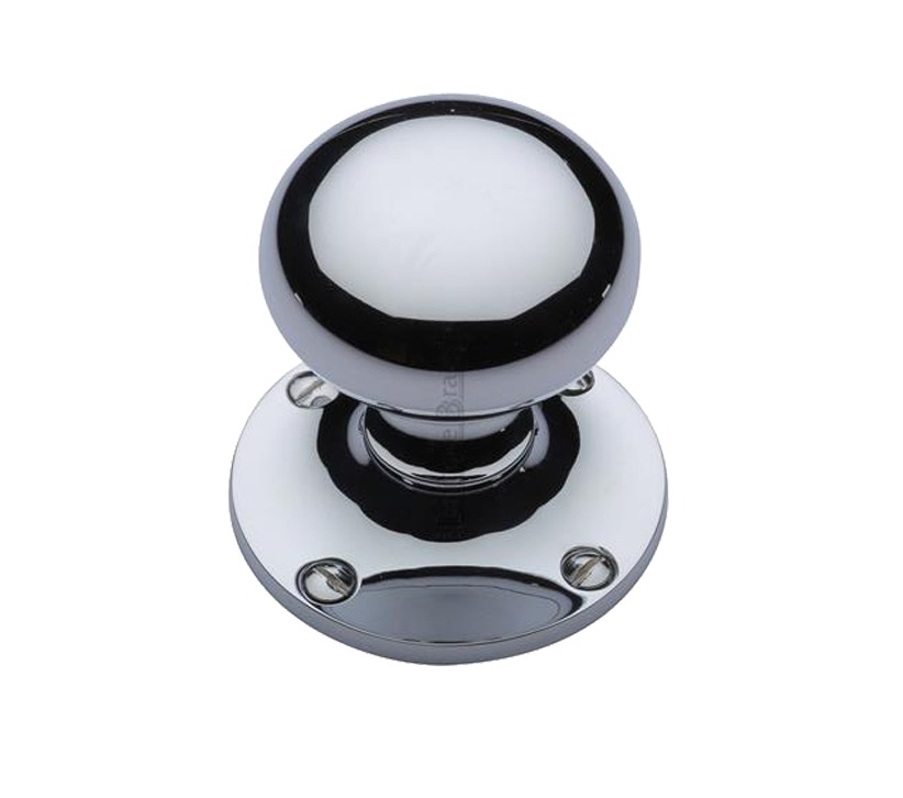 Heritage Brass Kensington Mortice Door Knobs, Polished Chrome (Sold In Pairs)