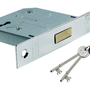 Eurospec Economy 3 Lever Dead Locks, Silver Or Brass Finish