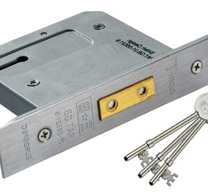 Eurospec Architectural 3 Lever Dead Locks, Silver Or Brass Finish