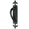 Ludlow Foundries Offset Pull Handle On Backplate (Left Or Right Hand), Black Antique