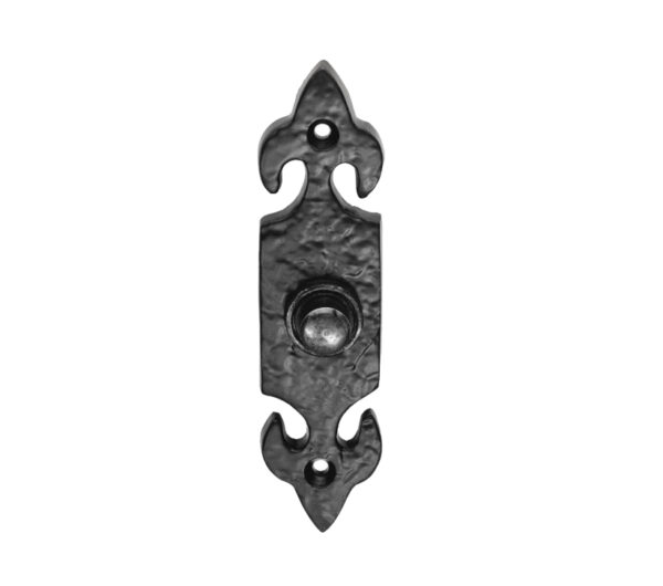 Ludlow Foundries Fleur De Lys Bell Push, Black Antique