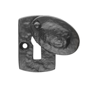 Ludlow Foundries Standard Profile Plaque Covered Escutcheon, Black Antique