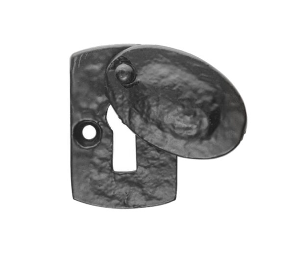 Ludlow Foundries Standard Profile Plaque Covered Escutcheon, Black Antique