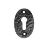 Ludlow Foundries Standard Profile Oval Shape Escutcheon, Black Antique