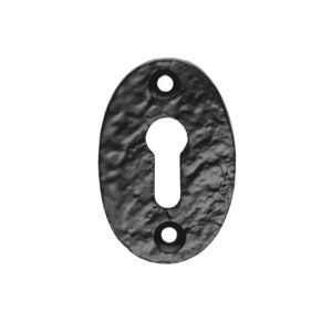 Ludlow Foundries Standard Profile Oval Shape Escutcheon, Black Antique