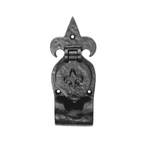 Ludlow Foundries Fleur De Lys Rim Cylinder Pull, Black Antique