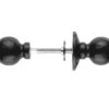 Ludlow Foundries Ball Rim Door Knob, Black Antique (Sold In Pairs)