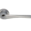 Manital Le Mans Door Handles On Round Rose, Satin Chrome (Sold In Pairs)