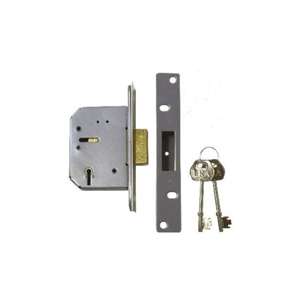 5 Lever Deadlock - 63mm - Satin Stainless Steel Finish