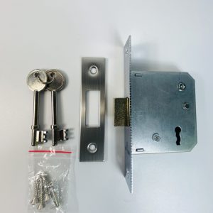 3 Lever Deadlock - 63mm - Satin Stainless Steel Finish