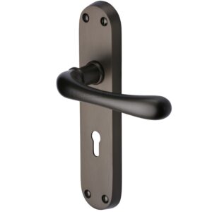 Heritage Brass Luna Matt Bronze Door Handles (Sold In Pairs)