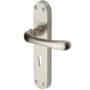 Heritage Brass Luna Satin Nickel Door Handles(Sold In Pairs)