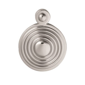 Queen Anne Reeded Covered Standard Profile Escutcheons, Polished Chrome