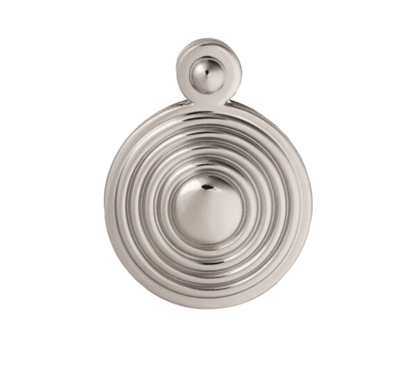 Queen Anne Reeded Covered Standard Profile Escutcheons, Polished Chrome