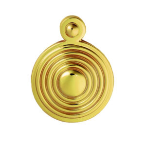 Queen Anne Reeded Covered Standard Profile Escutcheons, Polished Brass