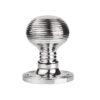 Manital Queen Anne Reeded Mortice Door Knobs, Polished Chrome