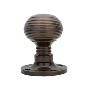 Manital Queen Anne Mortice Door Knob, Dark Bronze (Sold In Pairs)