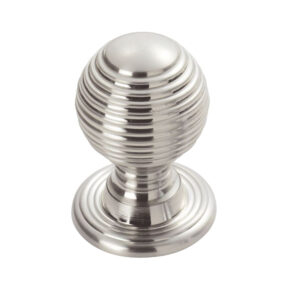 Fingertip Queen Anne Reeded Cupboard Knob (28Mm Or 35Mm), Polished Chrome