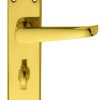 Carlisle Brass M30WC Victorian Lever On Backplate - Bathroom 57mm C/C Polished Brass