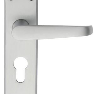 Carlisle Brass M30YSC Victorian Lever On Backplate - Lock Euro Profile 47.5mm C/C Satin Chrome