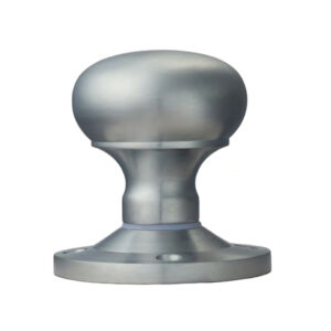 Manital Victorian Mushroom 64Mm Diameter Base Unsprung Mortice Door Knob (Face Fixed), Satin Chrome (Sold In Pairs)