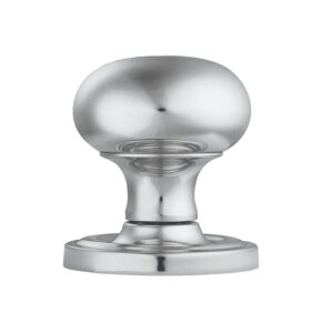 Manital Victorian Mushroom Mortice Door Knobs (Concealed Fix), Polished Chrome