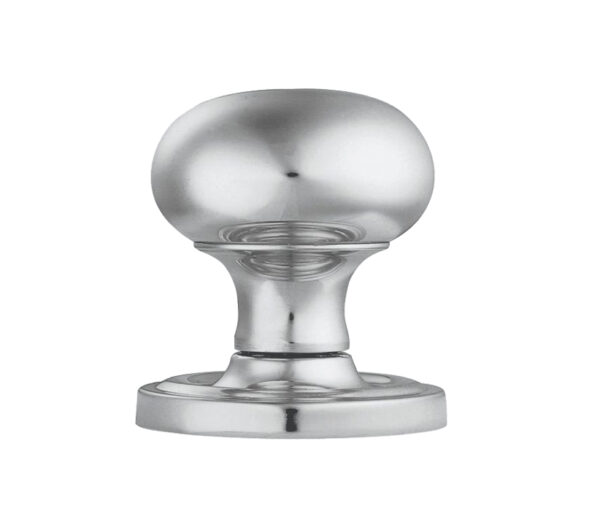 Manital Victorian Mushroom Mortice Door Knobs (Concealed Fix), Polished Chrome