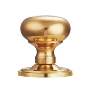 Manital Victorian Mushroom Unsprung Mortice Door Knob (Concealed Fixed), Polished Brass (Sold In Pairs)