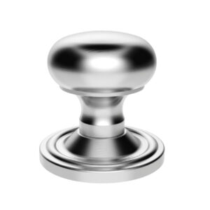 Manital Victorian Mushroom Unsprung Mortice Door Knob (Concealed Fixed), Satin Chrome (Sold In Pairs)