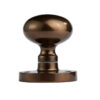 Manital Victorian Mushroom Solid Half Sprung Mortice Door Knob (Face Fixed), Dark Bronze (Sold In Pairs)