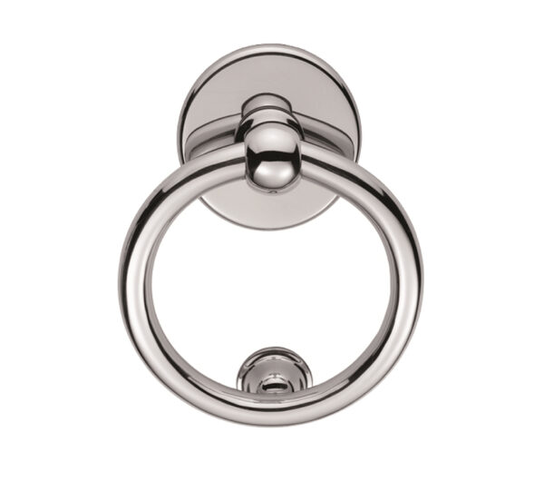 Ring Door Knocker, Polished Chrome