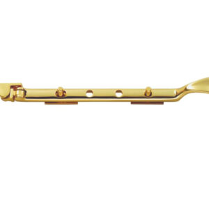 Victorian Casement Window Stays (8", 10" Or 12"), Polished Brass