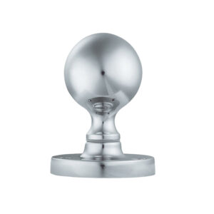 Manital Victorian Ball Mortice Door Knob, Polished Chrome (Sold In Pairs)