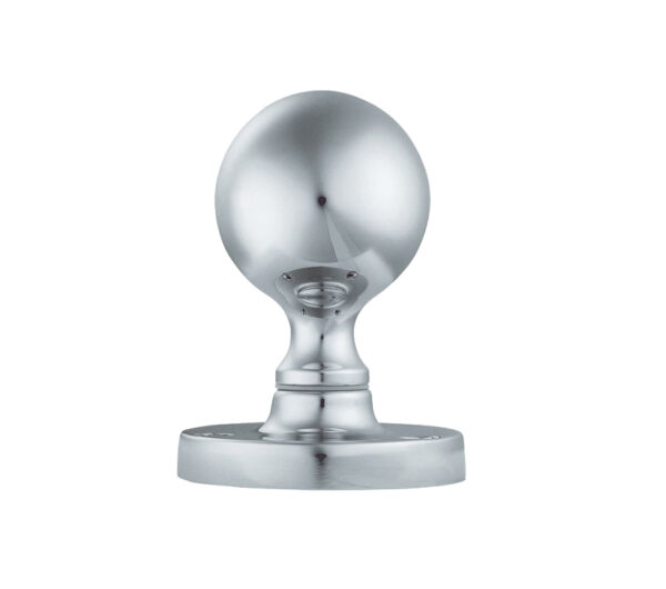 Manital Victorian Ball Mortice Door Knob, Polished Chrome (Sold In Pairs)