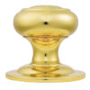 Centre Door Knob, Polished Brass