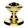 Round Centre Door Knob, Polished Brass