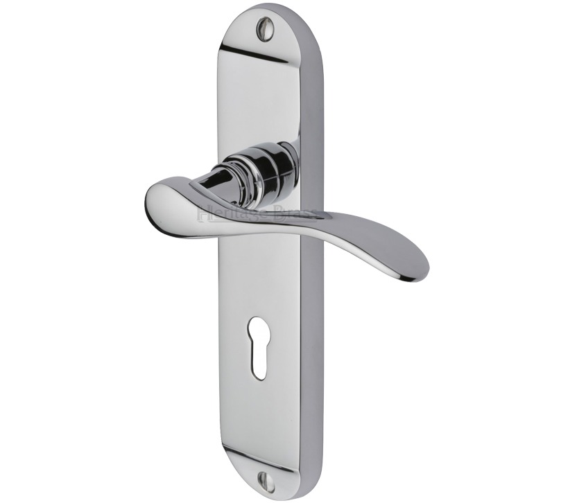 Heritage Brass Maya Polished Chrome Door Handles (Sold In Pairs)