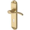 Heritage Brass Maya Satin Brass Door Handles (Sold In Pairs)