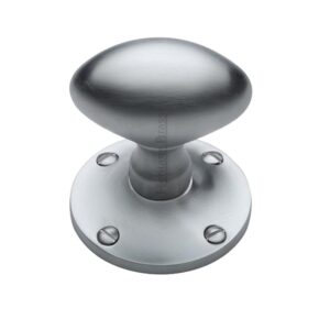 Heritage Brass Mayfair Mortice Door Knobs, Satin Chrome (Sold In Pairs)