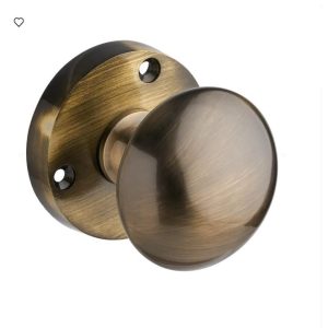 Mushroom Mortice Door Knobs- 56mm- Aged Brass