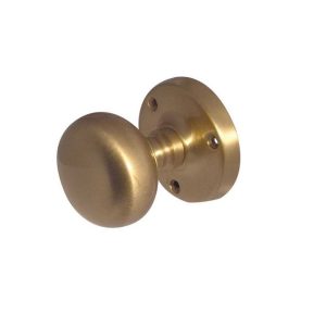 Mushroom Mortice Door Knobs- 56mm- Satin Brass