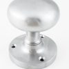 Mushroom Mortice Door Knobs- 56mm- Satin Chrome Polished