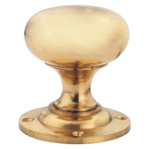 Mushroom Mortice Door Knobs- 70mm- Polished Brass