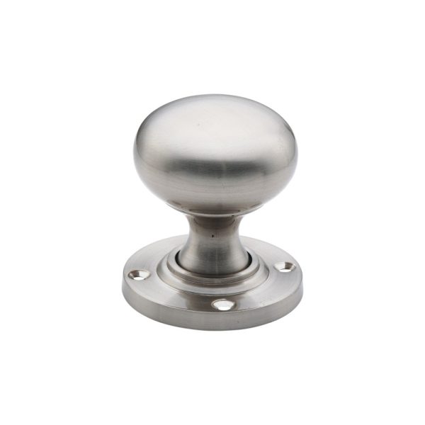 Bun Mortice Door Knob 63mm Polished Nickel