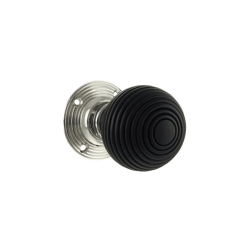 MK4210CP Architectural Wood Reeded Mortice Knob - Brown