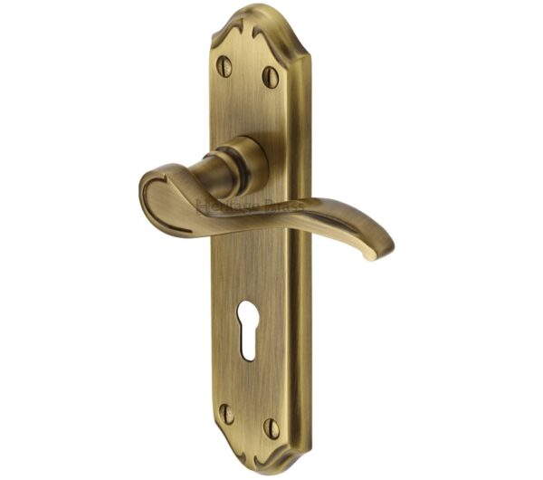 Heritage Brass Verona Antique Brass Door Handles - (Sold In Pairs)